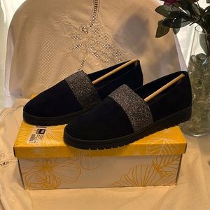 YELLOW BOX ASHER BLACK SLIP ON 34073 WOMAN SHOES FLATS SIZE 8M